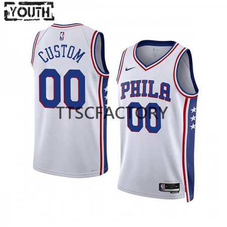Dres Philadelphia 76ers Prilagođeni Nike 2022-23 Association Edition Bijela Swingman - Dječji Dres Philadelphia 76ers Prilagođeni Nike 2022-23 Association Edition Bijela Swingman - Dječji
